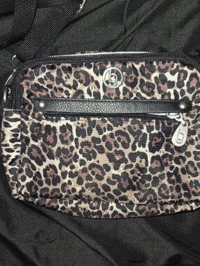 Baggallini Leopard Print Crossbody Bag in Brown and Black